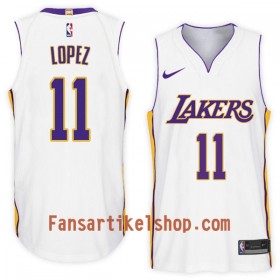 NBA Los Angeles Lakers Trikot Brook Lopez 11 Nike 2017-18 Weiß Swingman - Herren